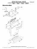 DOOR AND PANEL PARTS Diagram and Parts List for KUDE40FXWH4  KitchenAid Dishwasher