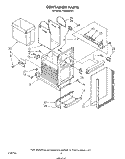 CONTAINER Diagram and Parts List for TU8000XRP2  Whirlpool Trash Compactor