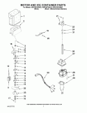 MOTOR AND ICE CONTAINER PARTS Diagram and Parts List for KSRX25FVMS02  KitchenAid Refrigerator