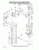 MOTOR AND ICE CONTAINER PARTS Diagram and Parts List for GI7FVCXXB01  Whirlpool Refrigerator