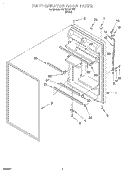REFRIGERATOR DOOR Diagram and Parts List for RT18ECRFW01  Roper Refrigerator