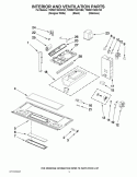 INTERIOR AND VENTILATION PARTS Diagram and Parts List for YWMH1162XVB2  Whirlpool Microwave