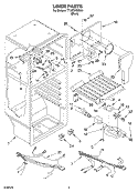 LINER PARTS Diagram and Parts List for TT18TKRMS00  Estate Refrigerator