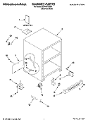 CABINET PARTS Diagram and Parts List for KDDA27TRS01  KitchenAid Refrigerator