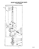 BRAKE AND DRIVE TUBE Diagram and Parts List for AX6245VL1  Whirlpool Washer