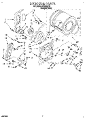 BULKHEAD Diagram and Parts List for LGR4634DQ1  Whirlpool Dryer
