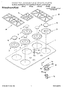 SECTION Diagram and Parts List for KGCT366GAL0  KitchenAid Cooktop