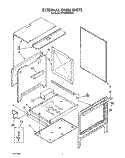 EXTERNAL OVEN Diagram and Parts List for SF365BEWN3  Whirlpool Range