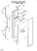 FREEZER DOOR Diagram and Parts List for 4ED25DQXDN00  Whirlpool Refrigerator