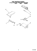 TOP VENTING Diagram and Parts List for KGSK901SBL01  KitchenAid Range