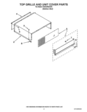 TOP GRILLE AND UNIT COVER PARTS Diagram and Parts List for KSSC48QVS03  KitchenAid Refrigerator