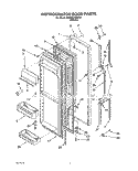REFRIGERATOR DOOR Diagram and Parts List for 3XARG479WP01  Whirlpool Refrigerator