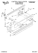 CONTROL PANEL Diagram and Parts List for RS610PXYH3  Whirlpool Range