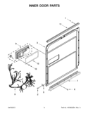 INNER DOOR PARTS Diagram and Parts List for WDT790SLYM2  Whirlpool Dishwasher