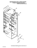 REFRIGERATOR LINER PARTS Diagram and Parts List for ISC23CNEXW01  Whirlpool Refrigerator