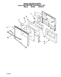 OVEN DOOR Diagram and Parts List for KEBS177YAL0  KitchenAid Wall Oven