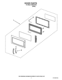 DOOR PARTS Diagram and Parts List for IMH15XVQ3  Whirlpool Microwave