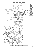 MACHINE BASE Diagram and Parts List for LA6100XSW1  Whirlpool Washer