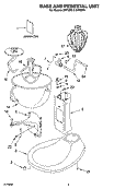 BASE AND PEDESTAL UNIT AND ACCESSORY PARTS Diagram and Parts List for 5KP2670  KitchenAid Mixer