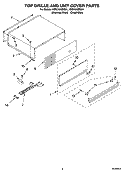 TOP GRILLE AND UNIT COVER PARTS Diagram and Parts List for KSSC42QMS01  KitchenAid Refrigerator