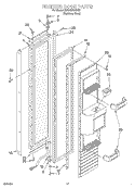 FREEZER DOOR Diagram and Parts List for KSSS36QHX00  KitchenAid Refrigerator