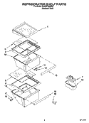REFRIGERATOR SHELF PARTS Diagram and Parts List for 5VES3FHGRS02  Whirlpool Refrigerator