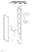 FREEZER DOOR Diagram and Parts List for ED20TKXFN06  Whirlpool Refrigerator