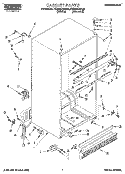 CABINET Diagram and Parts List for RT20DKXBL00  Roper Refrigerator