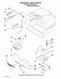 FREEZER LINER PARTS Diagram and Parts List for KFIL27CXMS5  KitchenAid Refrigerator