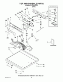 TOP AND CONSOLE PARTS Diagram and Parts List for 3LCGD9100WQ0  Whirlpool Dryer