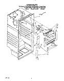 LINER Diagram and Parts List for ET18NKXZG00  Whirlpool Refrigerator