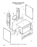 EXTERNAL OVEN Diagram and Parts List for SF0100SRW6  Whirlpool Range