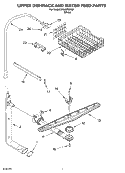 UPPER DISHRACK AND WATER FEED Diagram and Parts List for DP940PWKQ1  Whirlpool Dishwasher
