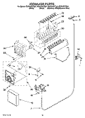 ICEMAKER PARTS, OPTIONAL PARTS (NOT INCLUDED) Diagram and Parts List for ED2VHEXTB01  Whirlpool Refrigerator