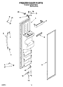 FREEZER DOOR PARTS Diagram and Parts List for KSRG22FKSS15  KitchenAid Refrigerator