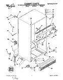 CABINET Diagram and Parts List for ET25DMXDN00  Whirlpool Refrigerator