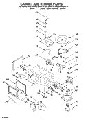 CABINET AND STIRRER Diagram and Parts List for GMC275PDS6  Whirlpool Microwave Oven Combo