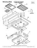 COOKTOP PARTS Diagram and Parts List for KDRS807SSS05  KitchenAid Range