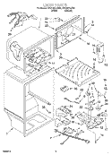LINER Diagram and Parts List for ET21NKXJT00  Whirlpool Refrigerator