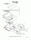 SHELF PARTS Diagram and Parts List for EWT8502A00  Whirlpool Refrigerator