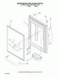 REFRIGERATOR DOOR PARTS Diagram and Parts List for GB2SHDXTQ03  Whirlpool Refrigerator