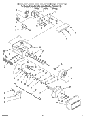 MOTOR AND ICE CONTAINER Diagram and Parts List for KSSS42QHB00  KitchenAid Refrigerator