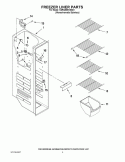 FREEZER LINER PARTS Diagram and Parts List for KSRS25MWMS01  KitchenAid Refrigerator
