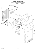 AIR FLOW PARTS Diagram and Parts List for BRS62ARANA00  Whirlpool Refrigerator