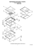 REFRIGERATOR SHELF PARTS Diagram and Parts List for 6GD25DCXHS14  Whirlpool Refrigerator