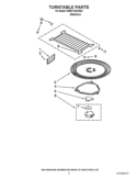 TURNTABLE PARTS Diagram and Parts List for WMH1164XWS3  Whirlpool Microwave