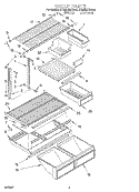 SHELF Diagram and Parts List for ET20NMXAW02  Whirlpool Refrigerator