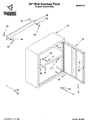 24`` Wall Gearbox Parts Diagram and Parts List for GAWG241DMG  Whirlpool Cabinet