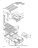SHELF Diagram and Parts List for ET18HMXWN00  Whirlpool Refrigerator