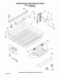 UPPER RACK AND TRACK PARTS Diagram and Parts List for KUDS50FVPA4  KitchenAid Dishwasher